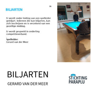 Stichting Paraplu de Ronde Venen, biljarten, Gerard van der Meer