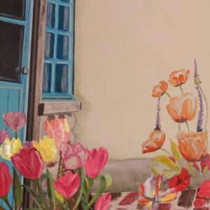 8 cursisten op 1 schilderij