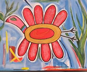 Stichting Paraplu de Ronde Venen, vrij schilderen met acrylverf, dinsdagavond,Renate Nonnekes